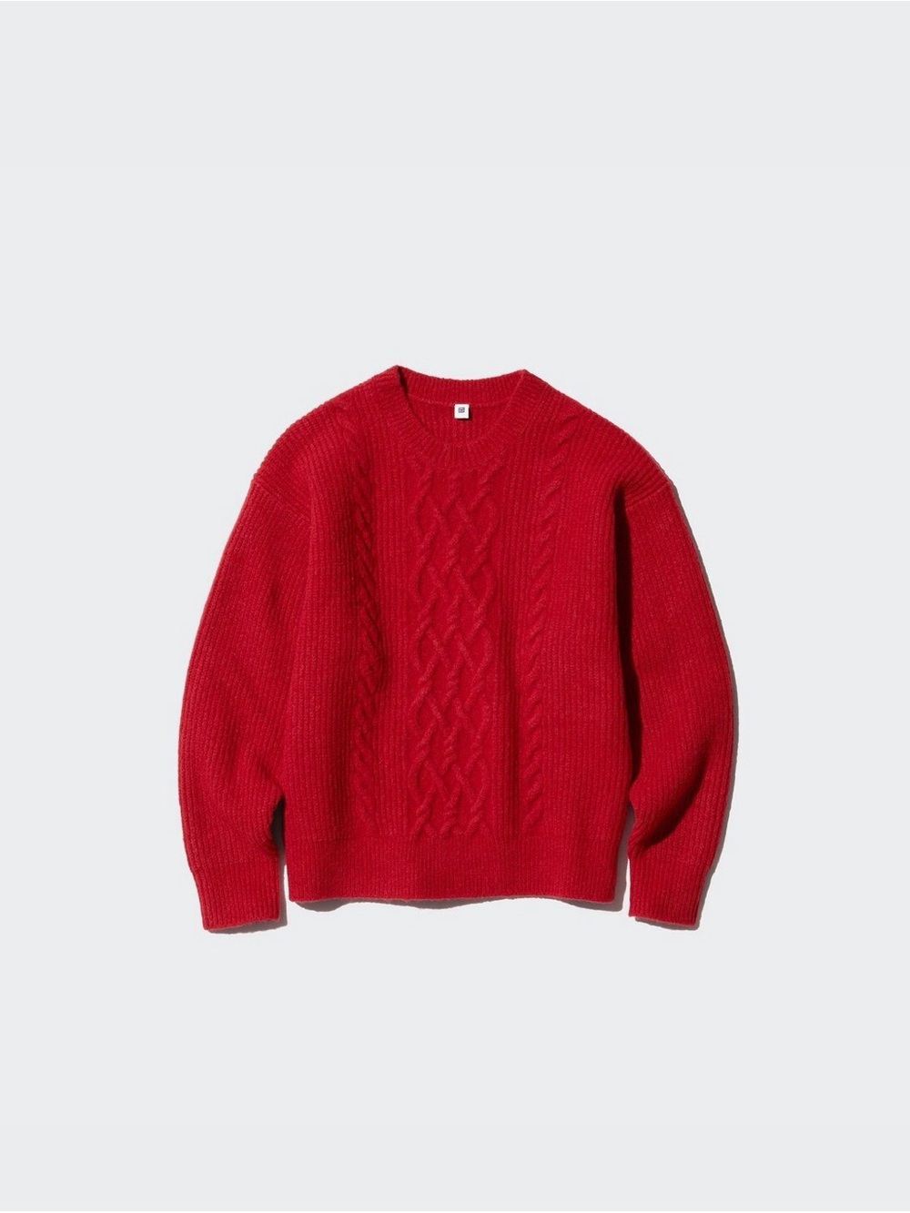 Uniqlo Red Cable-Knit Crewneck Sweater - kids or women